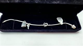 Pandora Silver Charm Bracelet 925 Silver 26.73g
